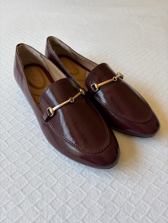Rachel Zoe Shoes - Rachel Zoe Burgundy Leather Horsebit Loafers Gold Bit NWT Size 7